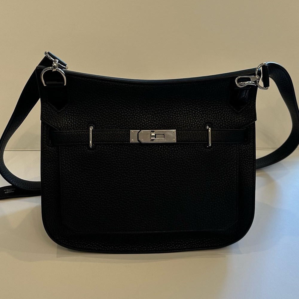 Hermès Black Leather Crossbody Bag